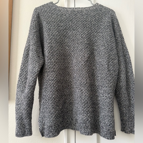 Madewell Gray Textured Sweater with Zipper Details - Picture 3 of 8